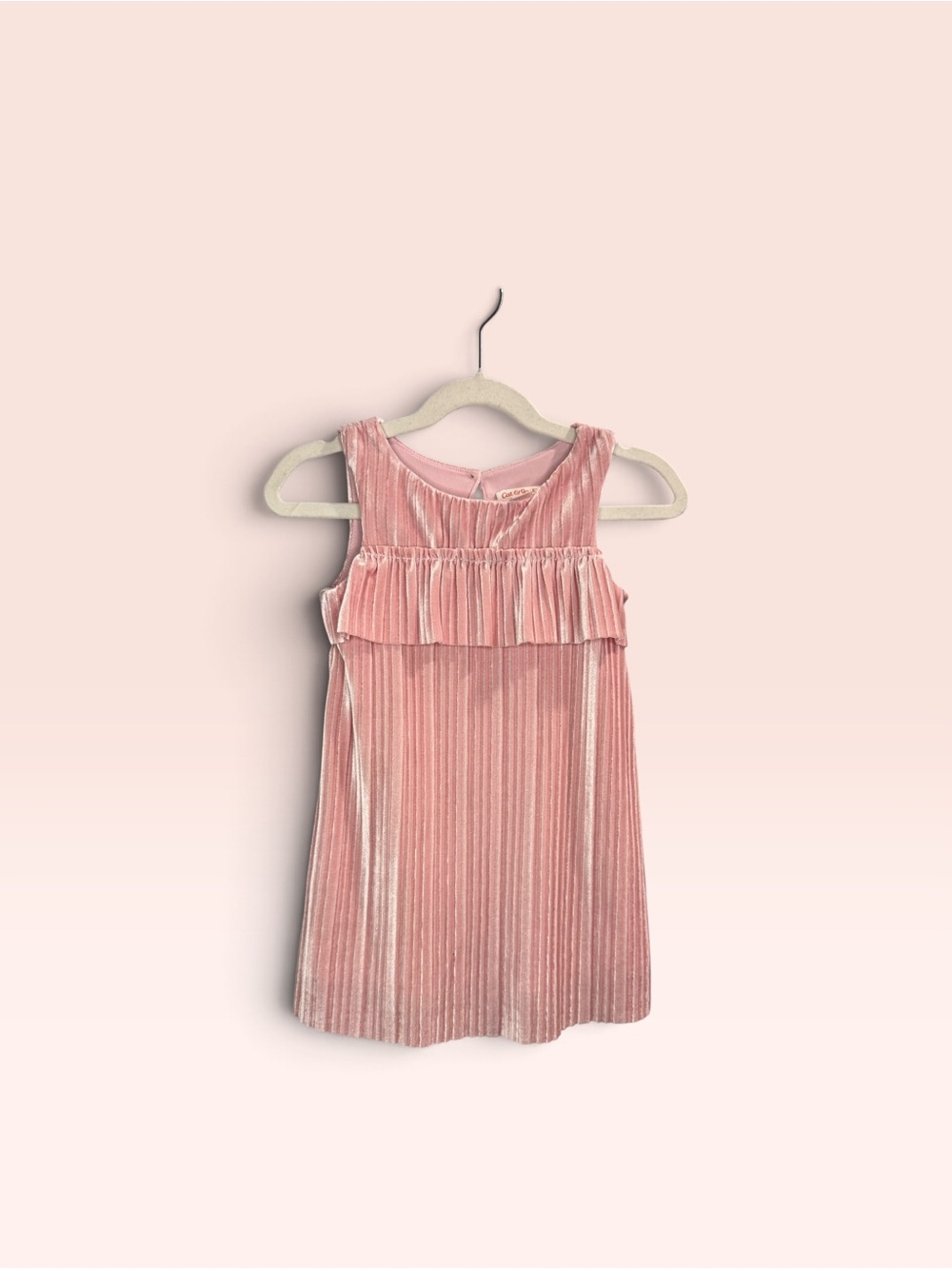 Cat & Jack Pink Velvet Ruffle Tank Dress